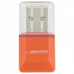 ESPERANZA MICRO SD USB 2.0 CARD READER ORANGE