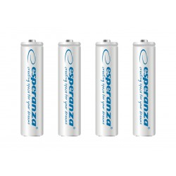 ESPERANZA RECHARGEABLE BATTERIES Ni-MH AAA 1000MAH 4PCS. WHITE