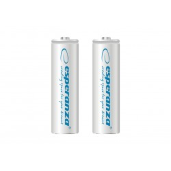 ESPERANZA RECHARGEABLE BATTERIES Ni-MH AA 2000MAH 2PCS. WHITE