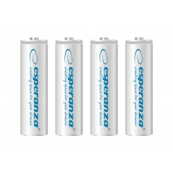 ESPERANZA RECHARGEABLE BATTERIES Ni-MH AA 2000MAH 4PCS. WHITE