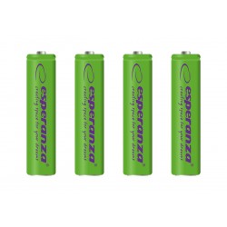 ESPERANZA RECHARGEABLE BATTERIES Ni-MH AAA 1000MAH 4PCS. GREEN