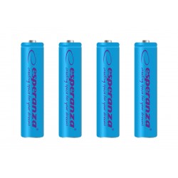 ESPERANZA RECHARGEABLE BATTERIES Ni-MH AAA 1000MAH 4PCS. BLUE