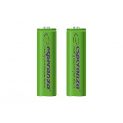 ESPERANZA RECHARGEABLE BATTERIES Ni-MH AA 2000MAH 2PCS. GREEN