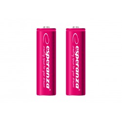 ESPERANZA RECHARGEABLE BATTERIES Ni-MH AA 2000MAH 2PCS. RED