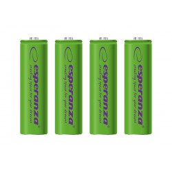 ESPERANZA RECHARGEABLE BATTERIES Ni-MH AA 2000MAH 4PCS. GREEN