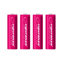 ESPERANZA RECHARGEABLE BATTERIES Ni-MH AA 2000MAH 4PCS. RED