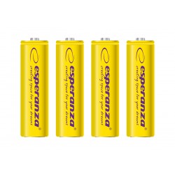 ESPERANZA RECHARGEABLE BATTERIES Ni-MH AA 2000MAH 4PCS. YELLOW