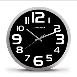 ESPERANZA WALL CLOCK ZURICH I BLACK  