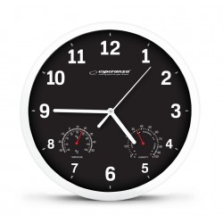 ESPERANZA WALL CLOCK LYON BLACK