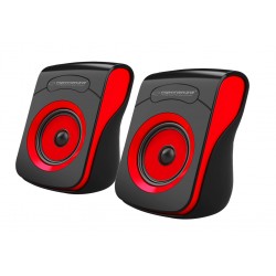 ESPERANZA USB STEREO SPEAKERS 2.0 FLAMENCO BLACK/RED