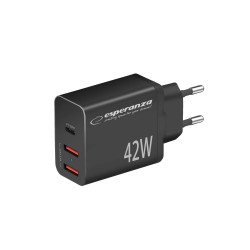 ESPERANZA QUICK POWER CHARGER 42W USB-C PD 30W / 2x USB-A 12W