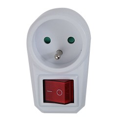 ESPERANZA ELEC. SOCKET SPLITTER 1 SOCKET SWITCH WHITE