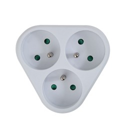 ESPERANZA ELEC. SOCKET SPLITTER 3 SOCKETS WHITE