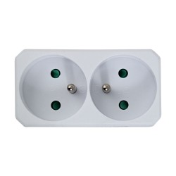 ESPERANZA ELEC. SOCKET SPLITTER 2 SOCKETS WHITE