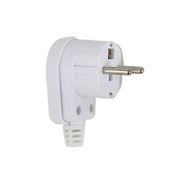ESPERANZA ANGLED PLUG WITH GROUNDING WHITE