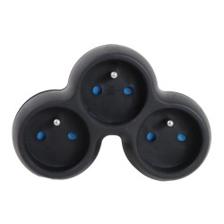 ESPERANZA ELEC. SOCKET SPLITTER 3 SOCKET BLACK